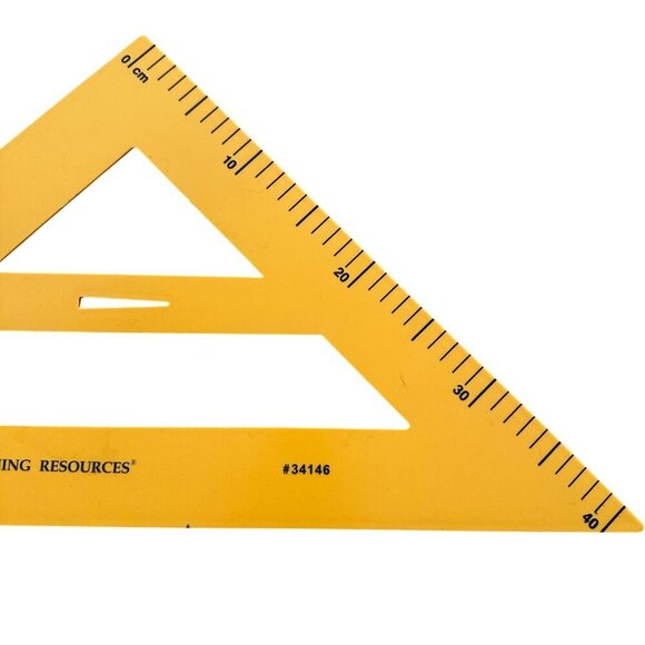 Learning Resources Safe T Protractor Triangle Big Ruler Geometry Tool Homeschool - Picture 6 of 15